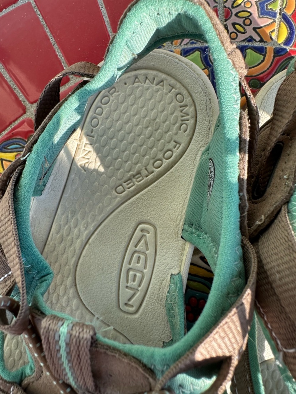 KEEN Newport H2 Women’s Sport Sandals Size 8.5 EU 39 Brown/Turquoise Waterproof - Picture 7 of 7
